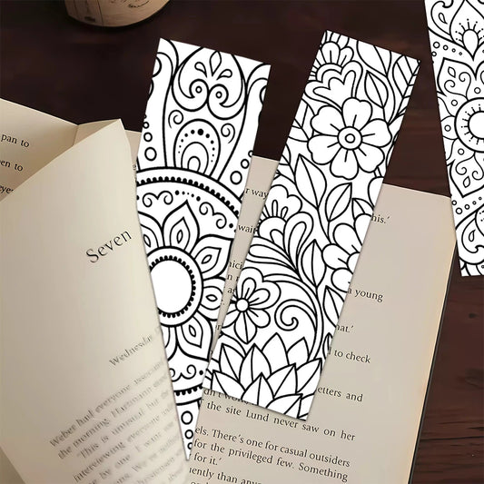 32pcs Mandala Coloring Bookmarks, suitable for Christmas and Halloween gifts. They are also great for gifting to teachers