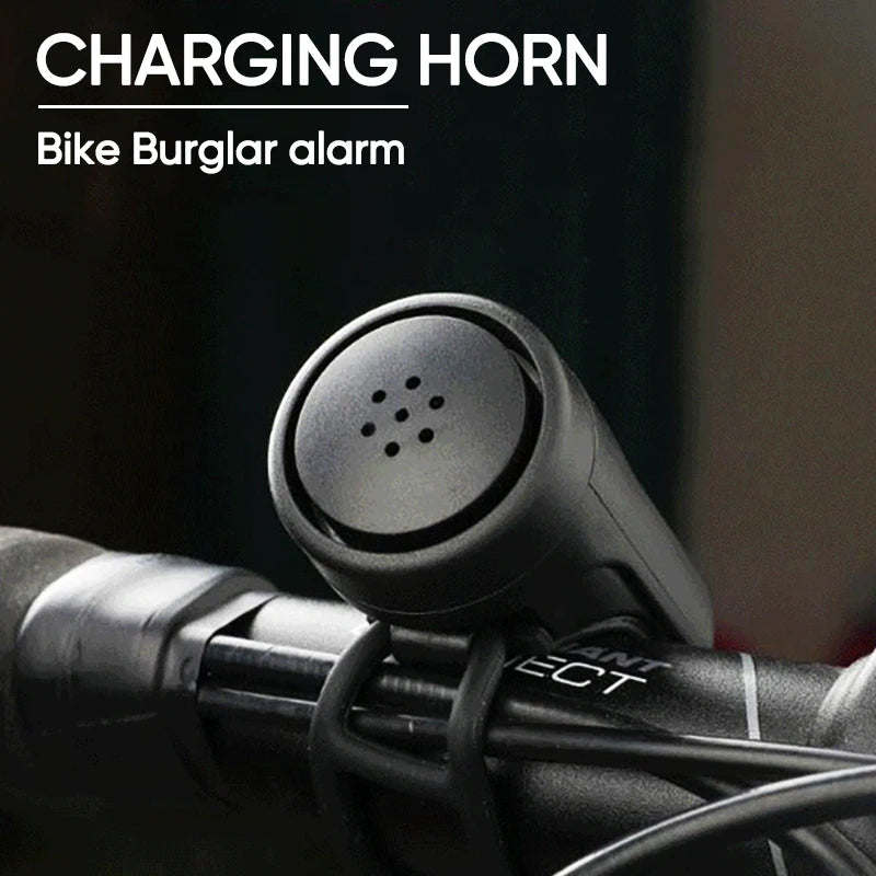 120DB Bicycle Motorcycle Electric Bell Horn 4 Modes Road Mountain Bicycle Bell USB Rechargeable Bike Safety Warning Alarm