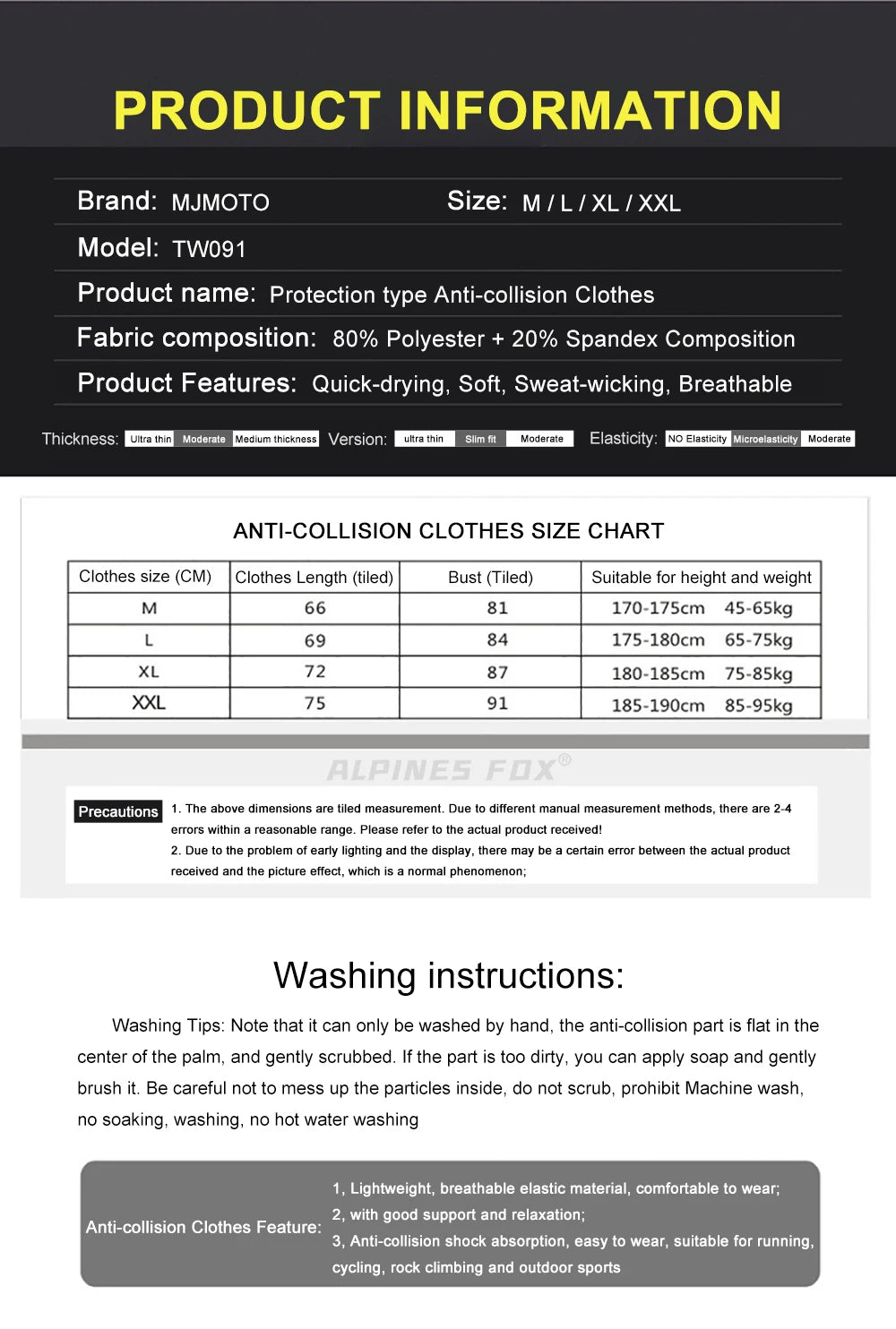 Motorcycle Full Body Armor Jacket Protective Moto Underwear Anti-collision Motorbike Riding Clothes Honeycomb Pad Motocross Tops