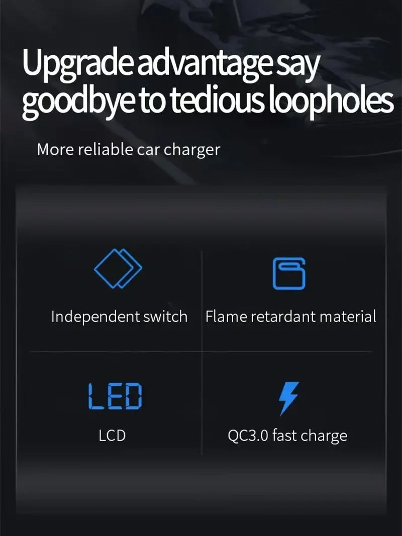 Car Inverter DC12V/24V to DC110V/220V 150W Peak LED Display Sockets Power Inverter Adapters Fast Charging Automobiles Inverters