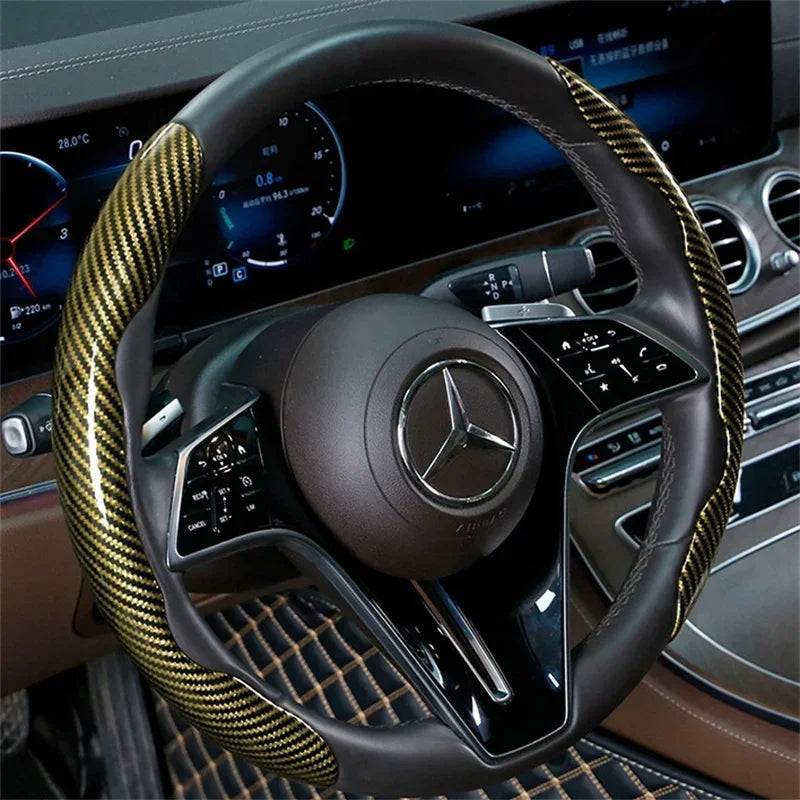 2025 NEW Carbon Fiber Car Steering Wheel Cover Universal Non-Slip 2PCS Steering Wheel Booster Cover Anti-skid Accessories