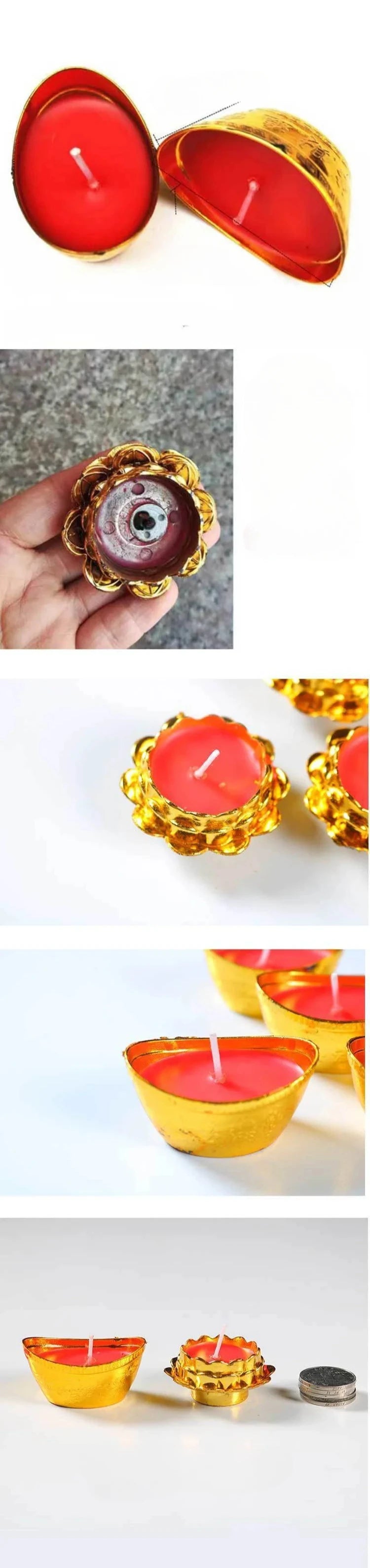 28 Pcs Handmade Lotus Flower TeaLight Candle, Floating Candle and Tea Lights, Centerpieces for Tables, Bridal Baby Shower