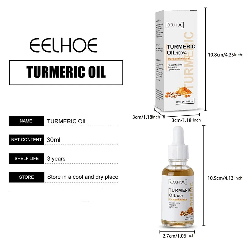 30ml Turmeric Oil Face Serum Skin Care Moisturizing Lightening Fine Lines Improves Skin Tone