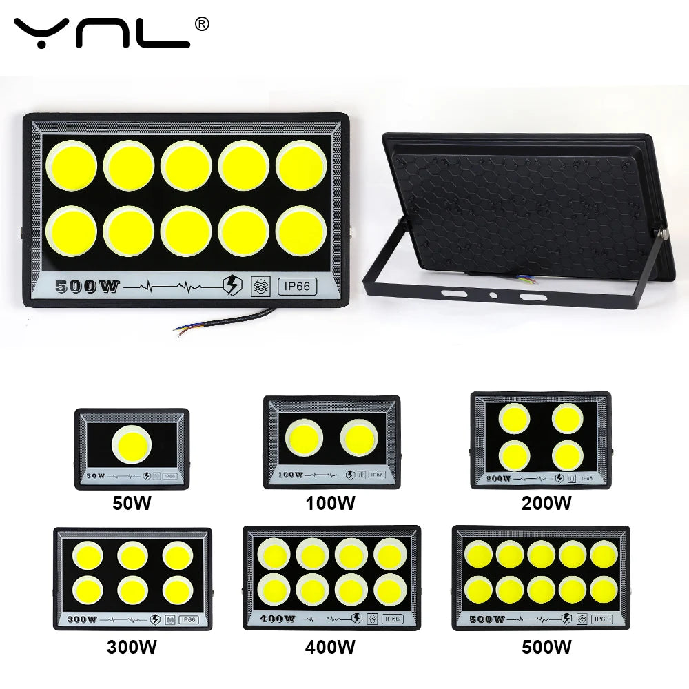 50W 100W 200W 300W 400W 500W LED Flood Light Outdoor Lighting 220V Waterproof IP66 Projector Lighting Spotlight Wall Floodlights