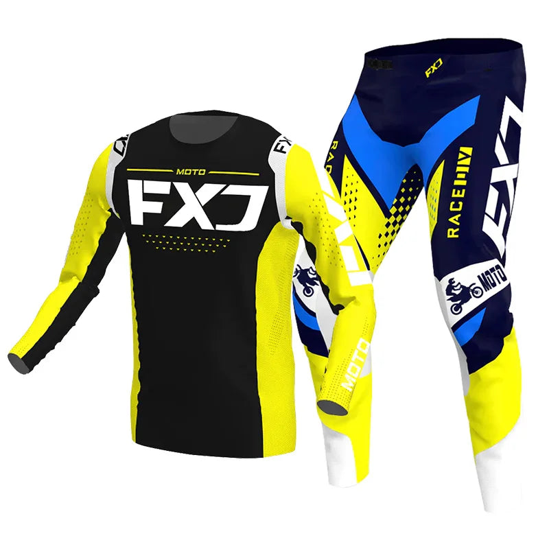 Enduro suit Motocross Jersey Pant Kits Off-road pink yellow blue mx mtb cross Motorcycle Mens Kits Women's white green red black
