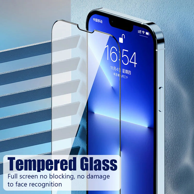 5pcs Full Cover Glass for iPhone 11 12 13 14 Pro Max SE 2020 Screen Protector for iPhone 13 12 Mini X XS Max XR 6 6S 7 8 14 Plus