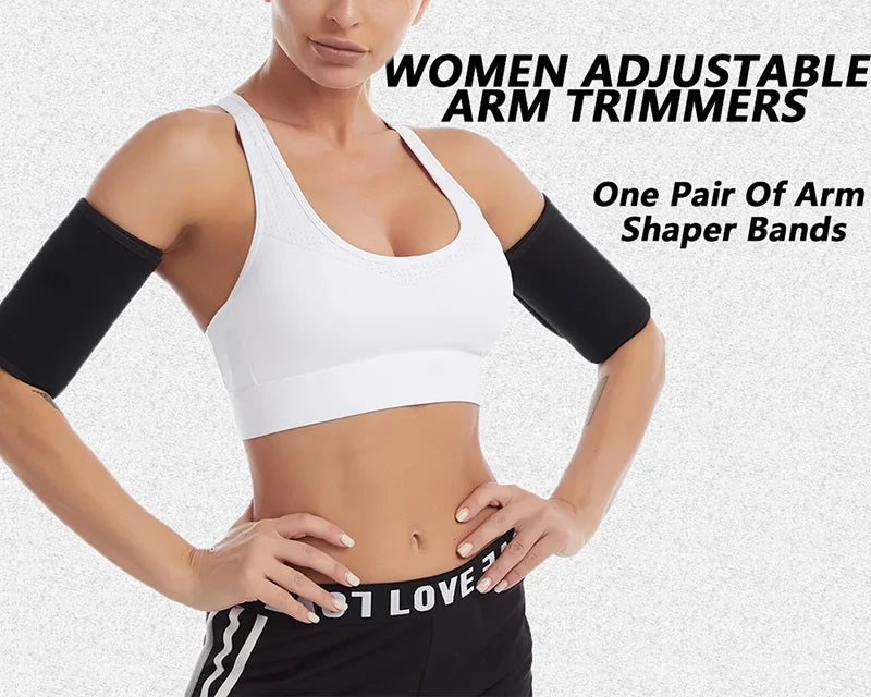 YBFDO Women Body Shaper Arm Slimming Shapewear Sauna Sweat Fitness Wrap Belt Shaper Sleeves Workout Gym Arm Shaper Trainer Bands