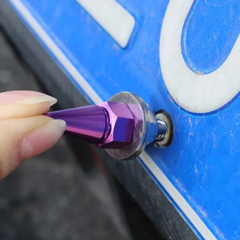 M6 Threaded Tips Screw Car Modified Fasteners Fender Washer Bumper Engine Screws License Plate Aluminium Alloy Bolts