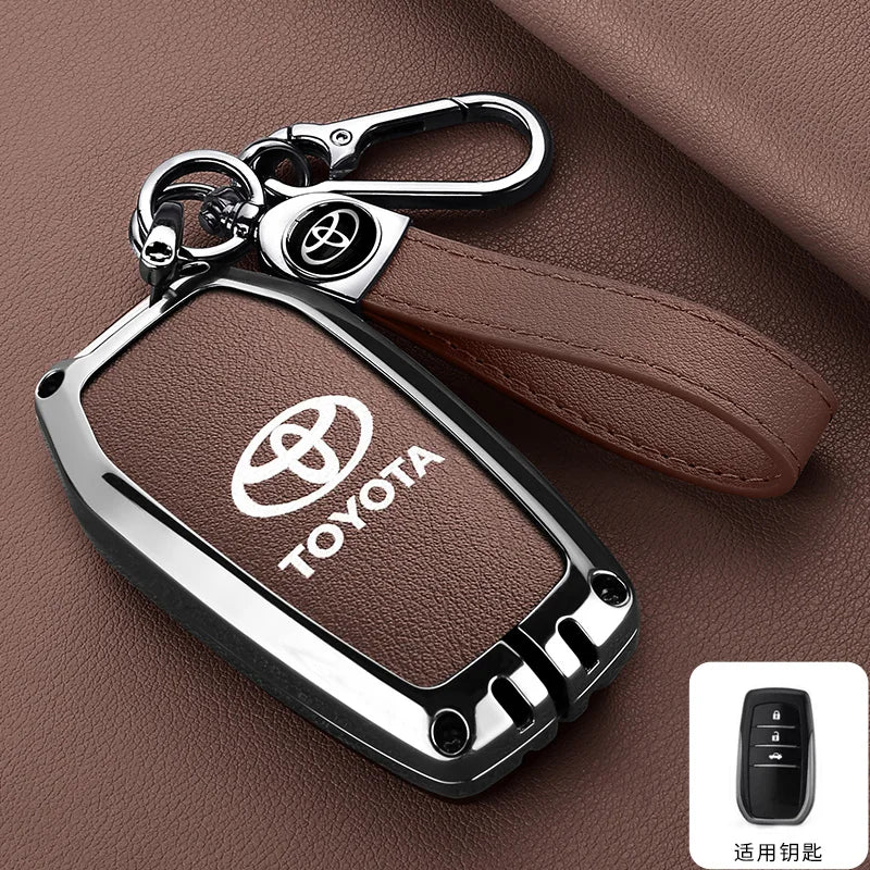 Car Remote Key Case Cover For Toyota CHR Hilux Fortuner Land Cruiser 200 Camry Corolla Crown RAV4 Highland Keychain Accessories