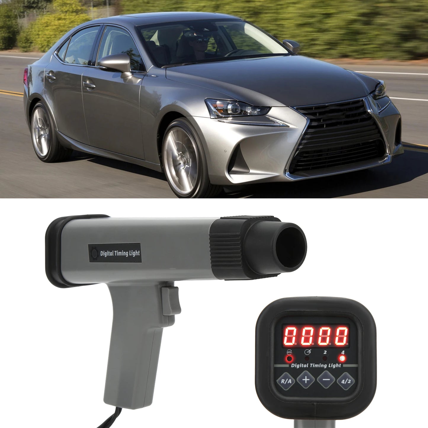 Digital Engine Timing Light Inductive Strobe Timing Light 12V Ignition Timing Light for Car Motorcycle Marine