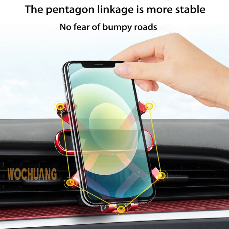 Car Phone Holder For Land Rover Range Rover Sport 2014-2022 GPS Special Gravity Navigation Mobile Bracket 360 Degree Rotating