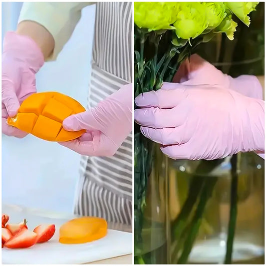 50/20PCS Multifunctional Waterproof, Anti-static, Durable Disposable Nitrile Gloves Suitable for Cooking Food Preparation Tools