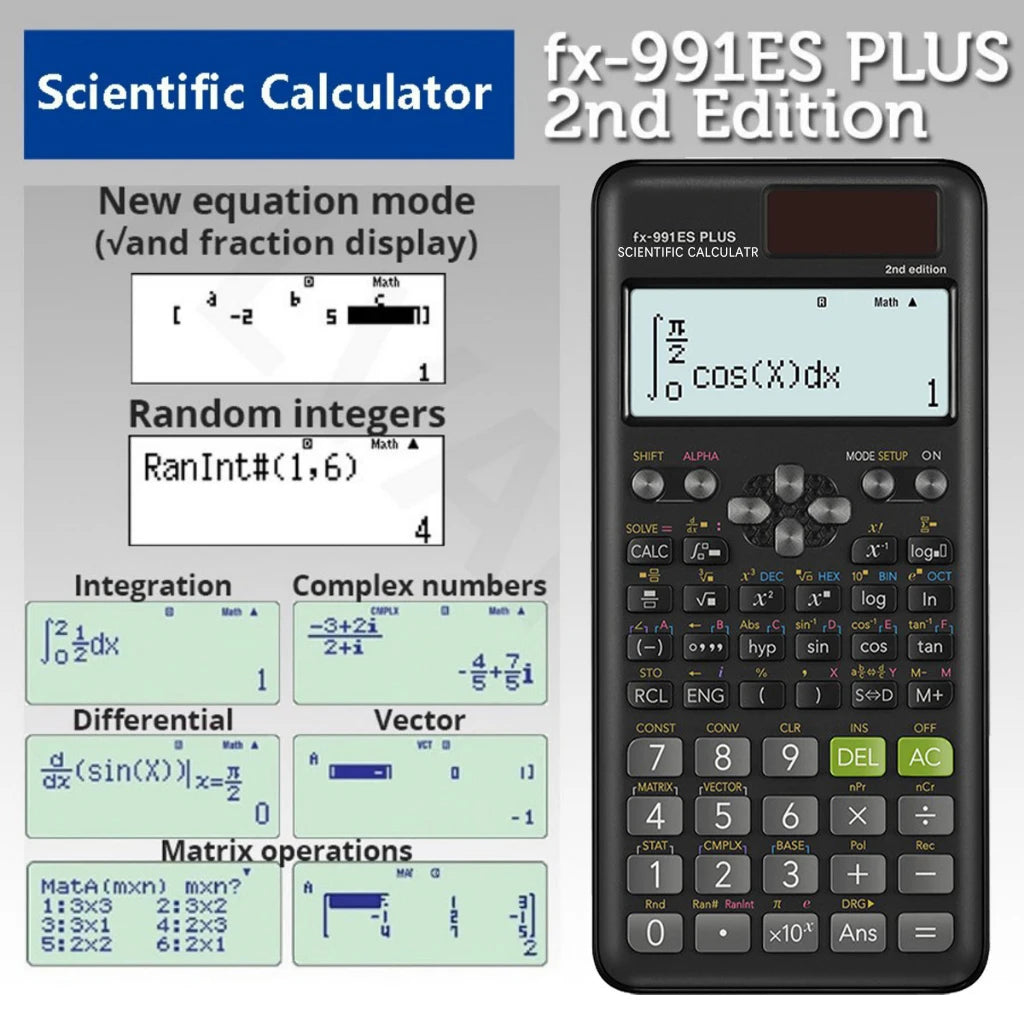 Multifunctional science function calculator-552function Specially designed for student exams, economical packaging，High-End Appe