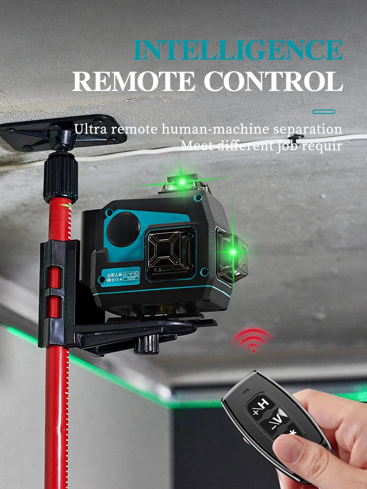 Makita 3D/4D Laser Level 12/16 Lines Horizontal And Vertical With Remote Control 8 Lines 360°Self-leveling Laser Levels Tools