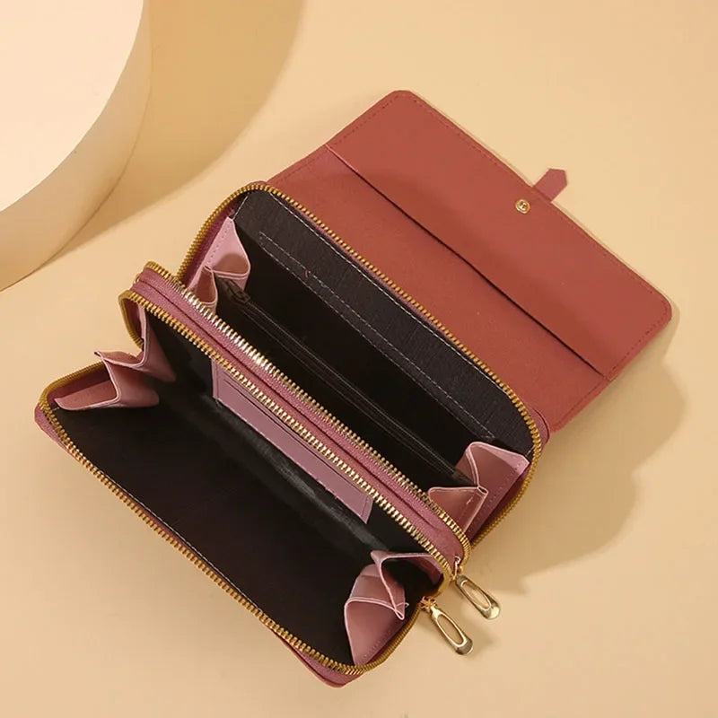 PU Material Women's Mobile Phone Bag Fashionable and Multifunctional Women's Small Square Bag Trendy and Retro Shoulder Bag
