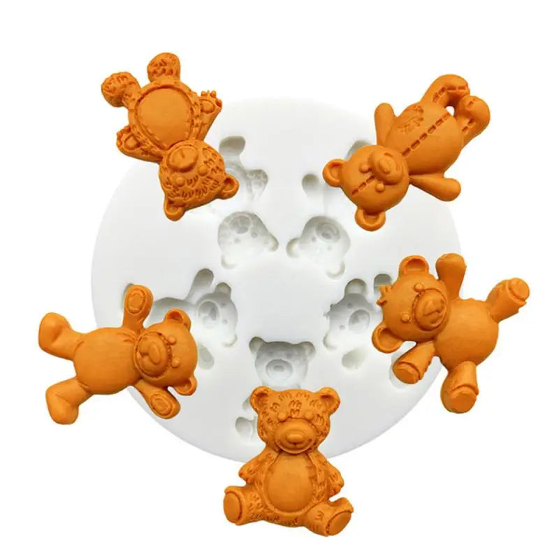 New Mini Bear Design Silicone Mold Cake Decorating Tools Chocolate Fondant Chocolate Sugarcraft Cake Mould Kitchen Bakeware