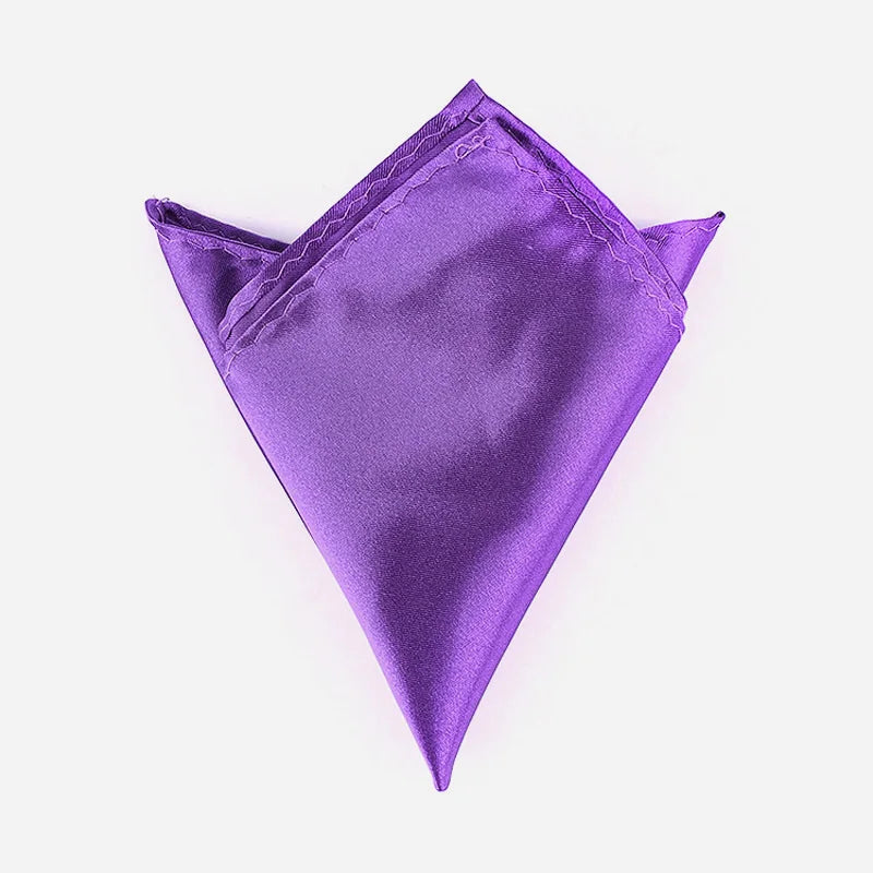 Luxury Men's Handkerchief Solid Color White Black Red Hankies Polyester Hanky Business Pocket Square Chest Towel 22*22CM