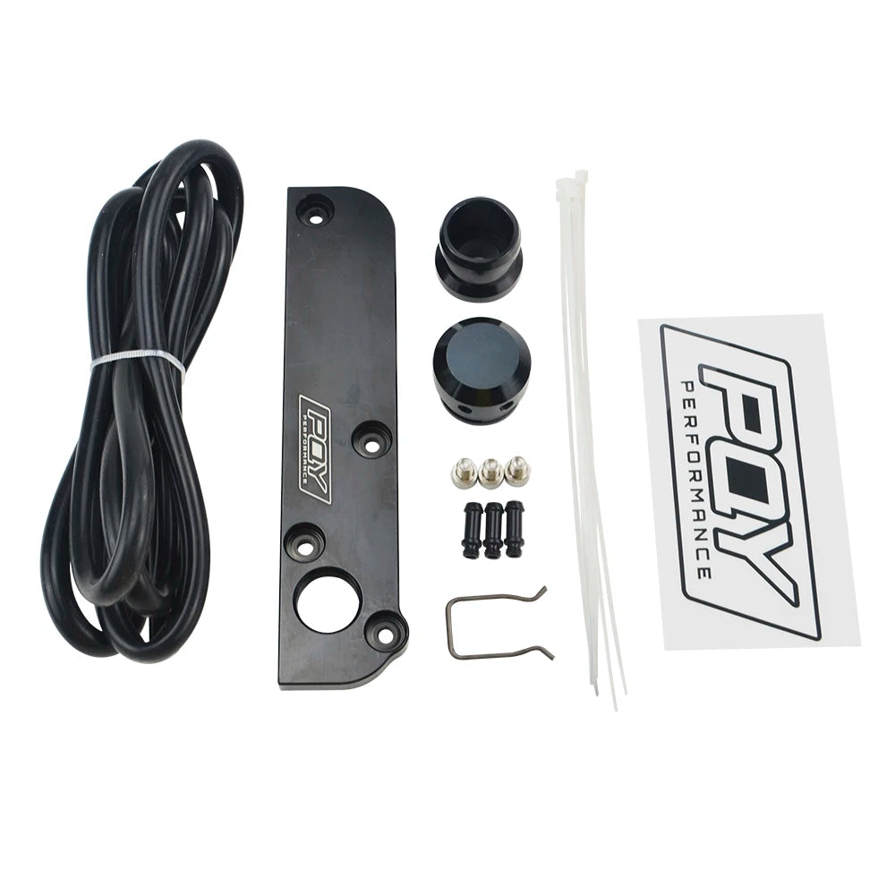 Billet PCV Delete Plate Kit Revamp Adapter for Volkswagen(VW)/Audi/SEAT/Skoda EA113 Engines with PQY logo PQY-TSB01