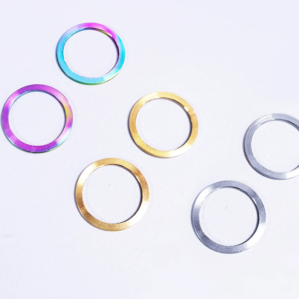 KRSEC 2PCS Bike Titanium Alloy Pedal Washer Spacer Gasket for Mountain Bike Road Bicycle Crank Protection Ring