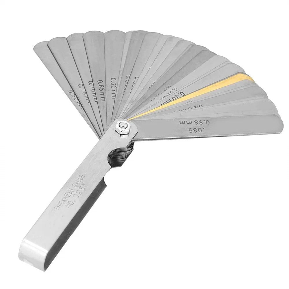 1PC Feeler Gauge, 32 Blades Feeler Stainless Steel Feeler Gauge for Measurement for Measuring Thickness for Handwork Universal
