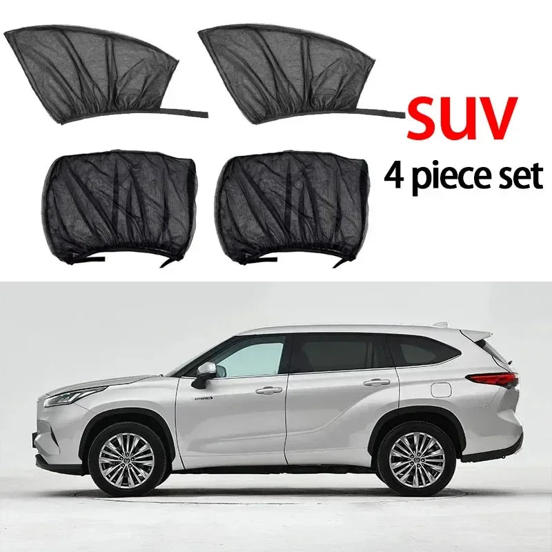 2 or 4pcs screen window set premium window sunshade breathable mosquito net for front and rear windows, UV protection Accessorie