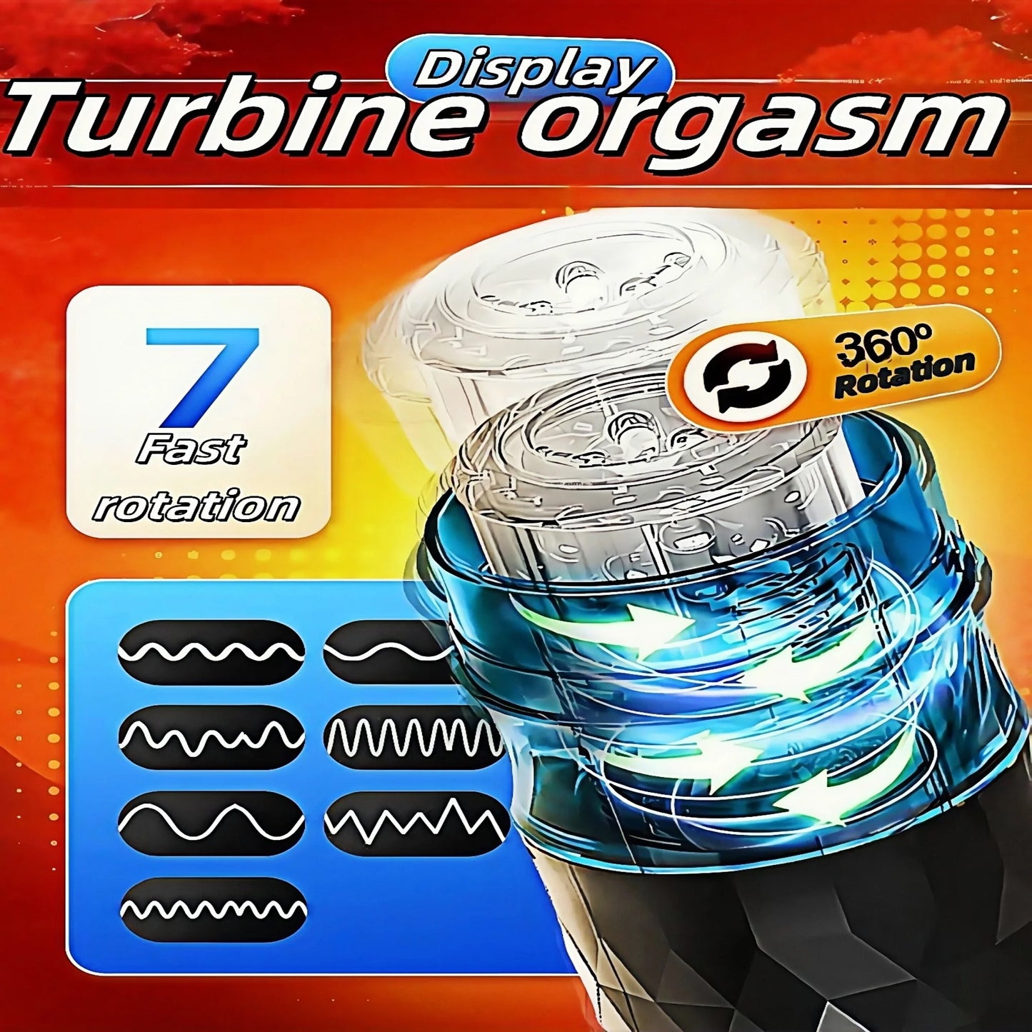 Hannibal's Fully Automatic APP Rotating Telescopic Airplane Cup is an Intelligent Explosive Vibration Masturbation Adults Toys