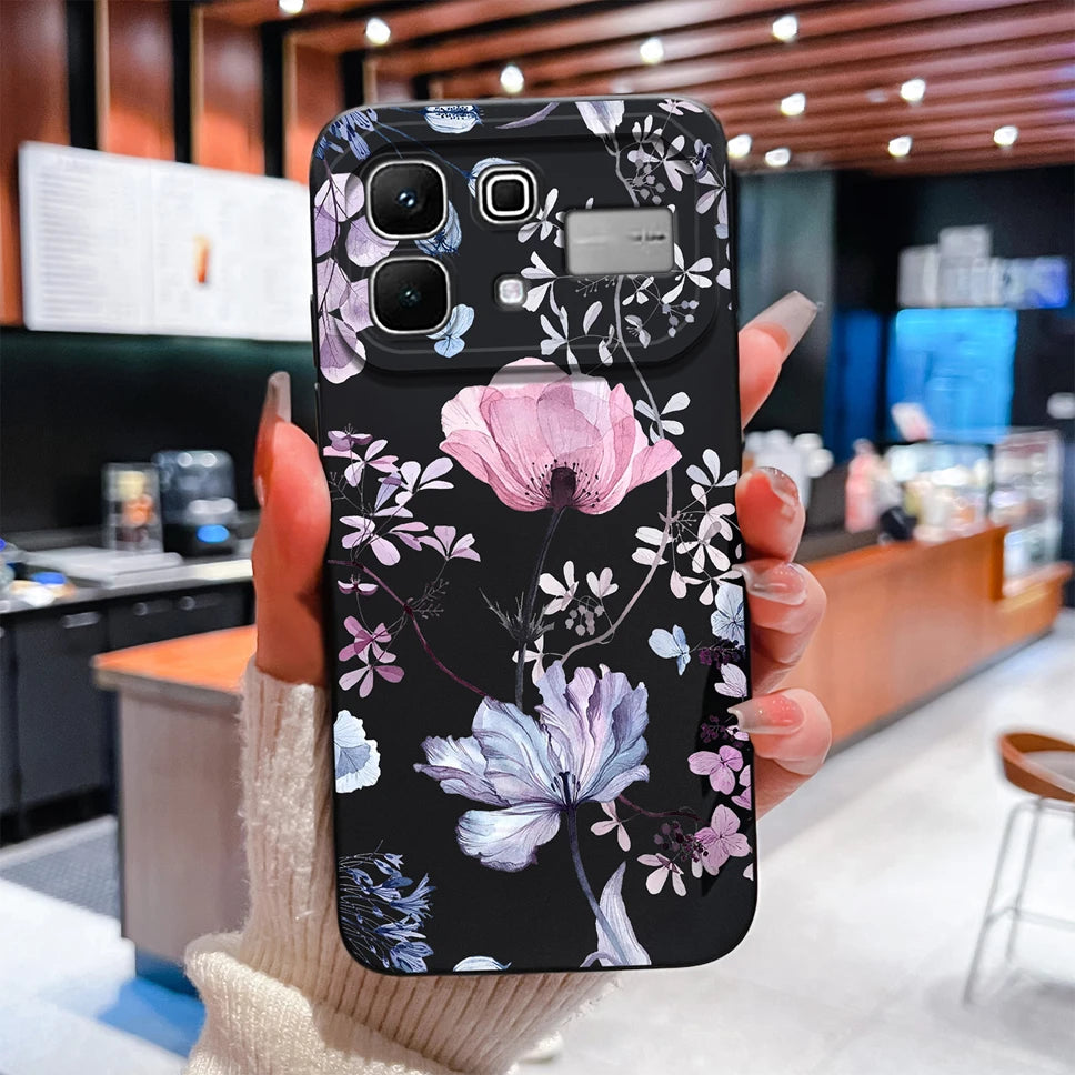 Phone Case For Infinix Note 60 Pro Edge 4G 5G Liquid Silicone High Quality Shockproof Cute Animals Cover