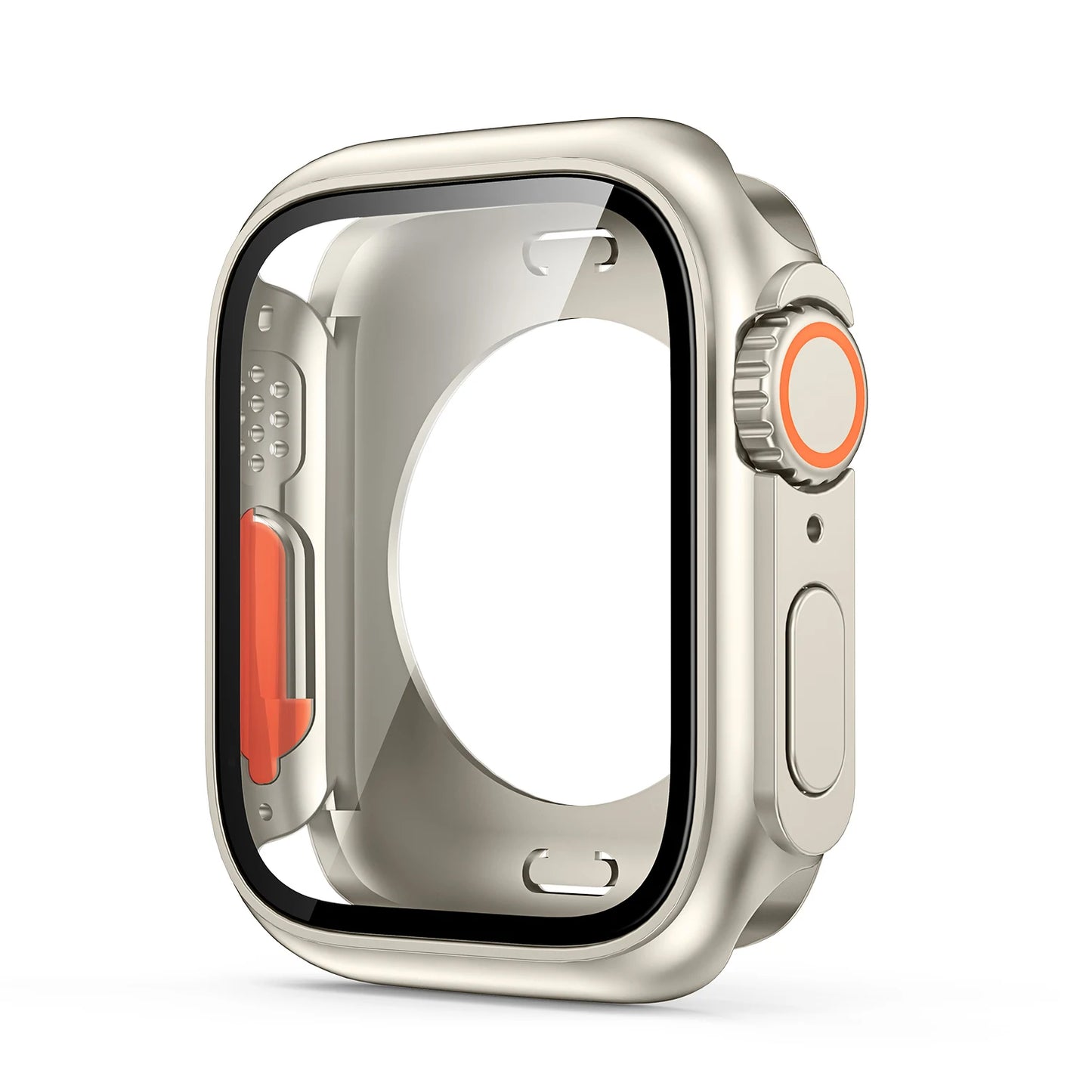 Screen Protector Cover for Apple Watch 45mm 44mm 40mm 41mm Hard PC Front Rear Bumper Case  iwatch 9 8 7 SE 6 5 4 Change To Ultra