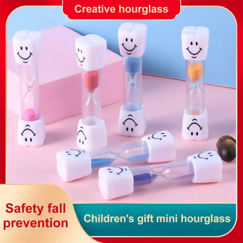 Minute Smiling Face Tooth Brushing Hourglass Creative Sand Clock Toothbrush Timer Desktop Ornament For Children Kids Gifts