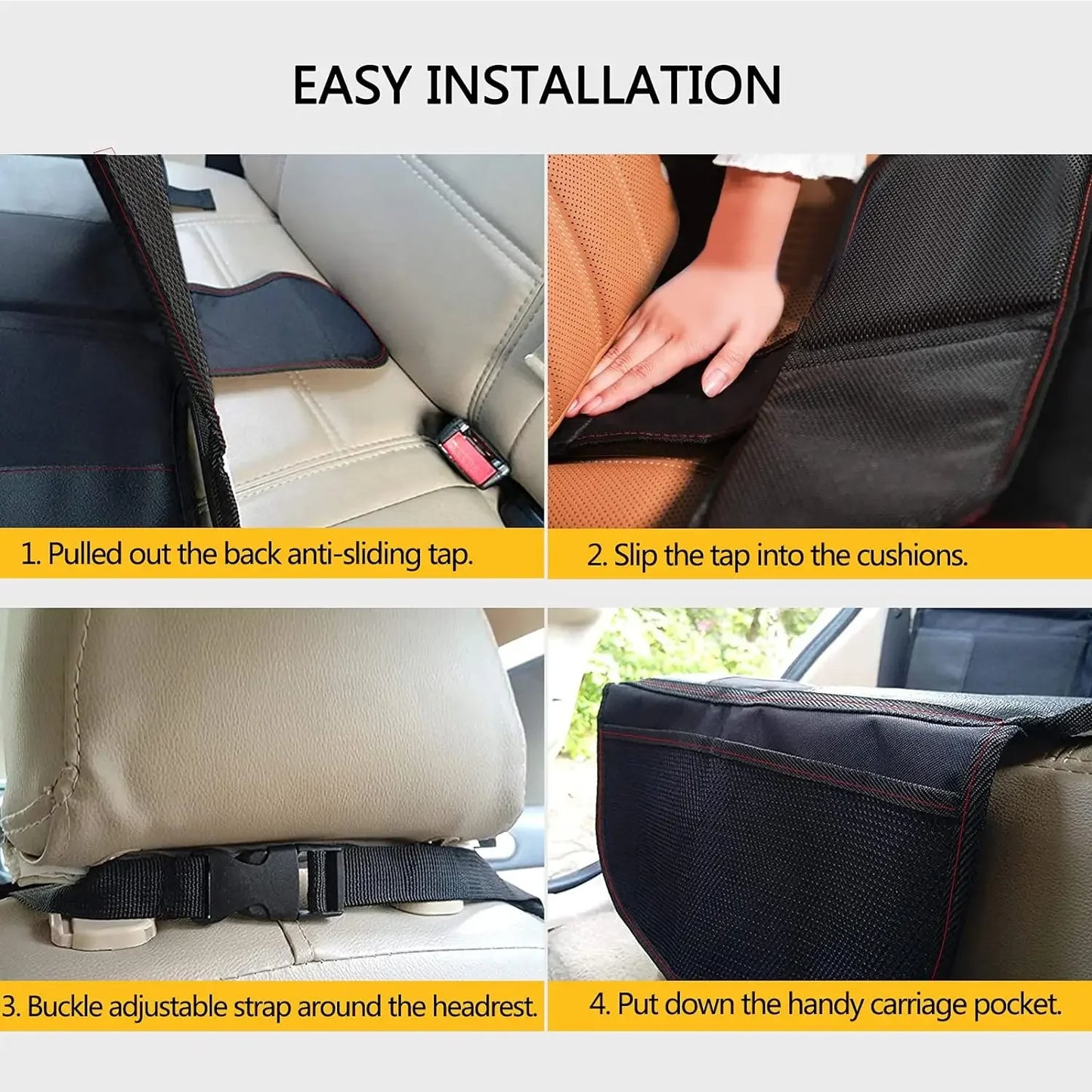 Universal Car Seat Cover Protector for Child Safety Anti-Scratch Mat Pad Waterproof Car Oxford Cushion Auto Rear Seat Protection