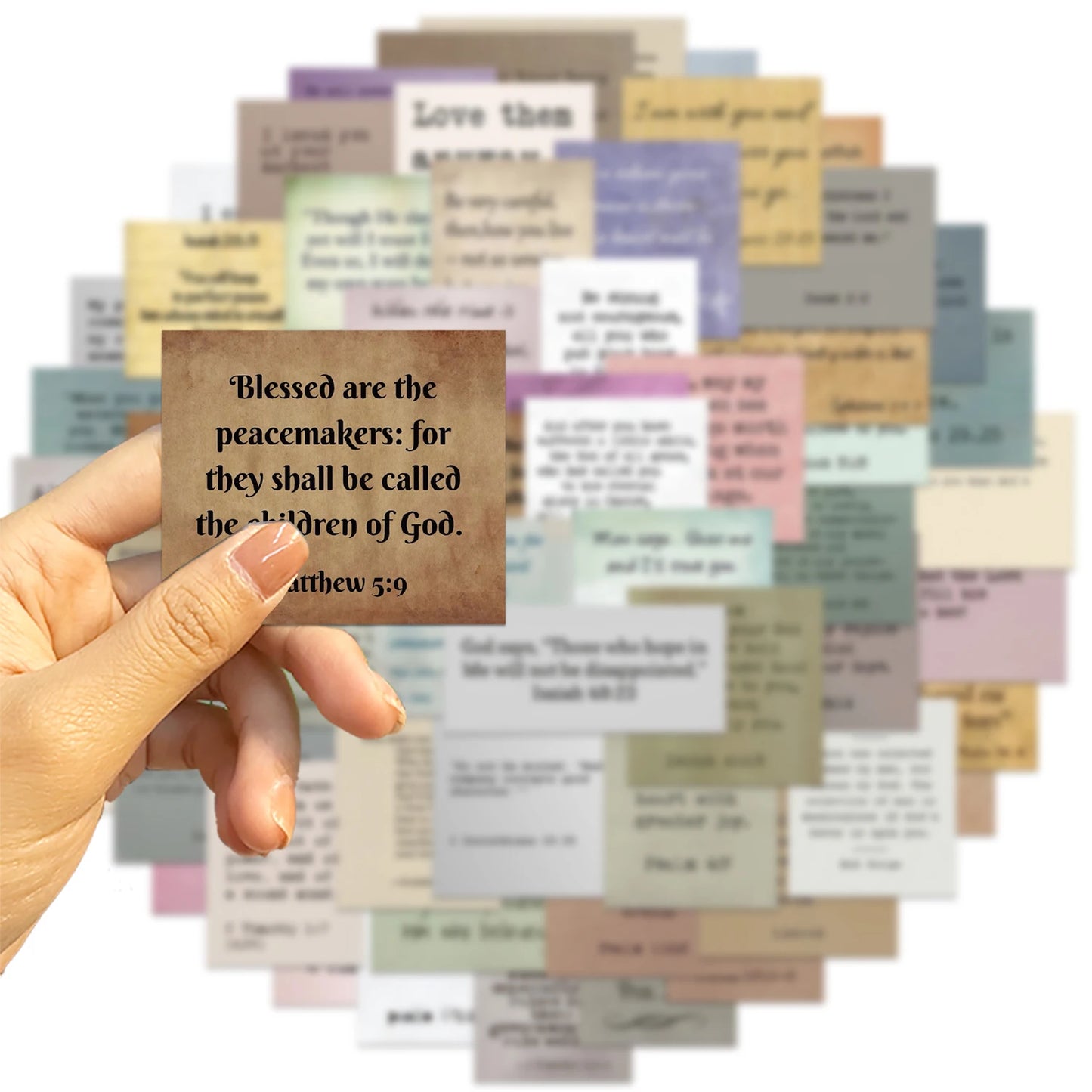 60PCS Vintage Christianism Bible Verse Saying Retro Stickers Decal Waterproof Diary Vinyl Scrapbook Phone Laptop Bike Sticker