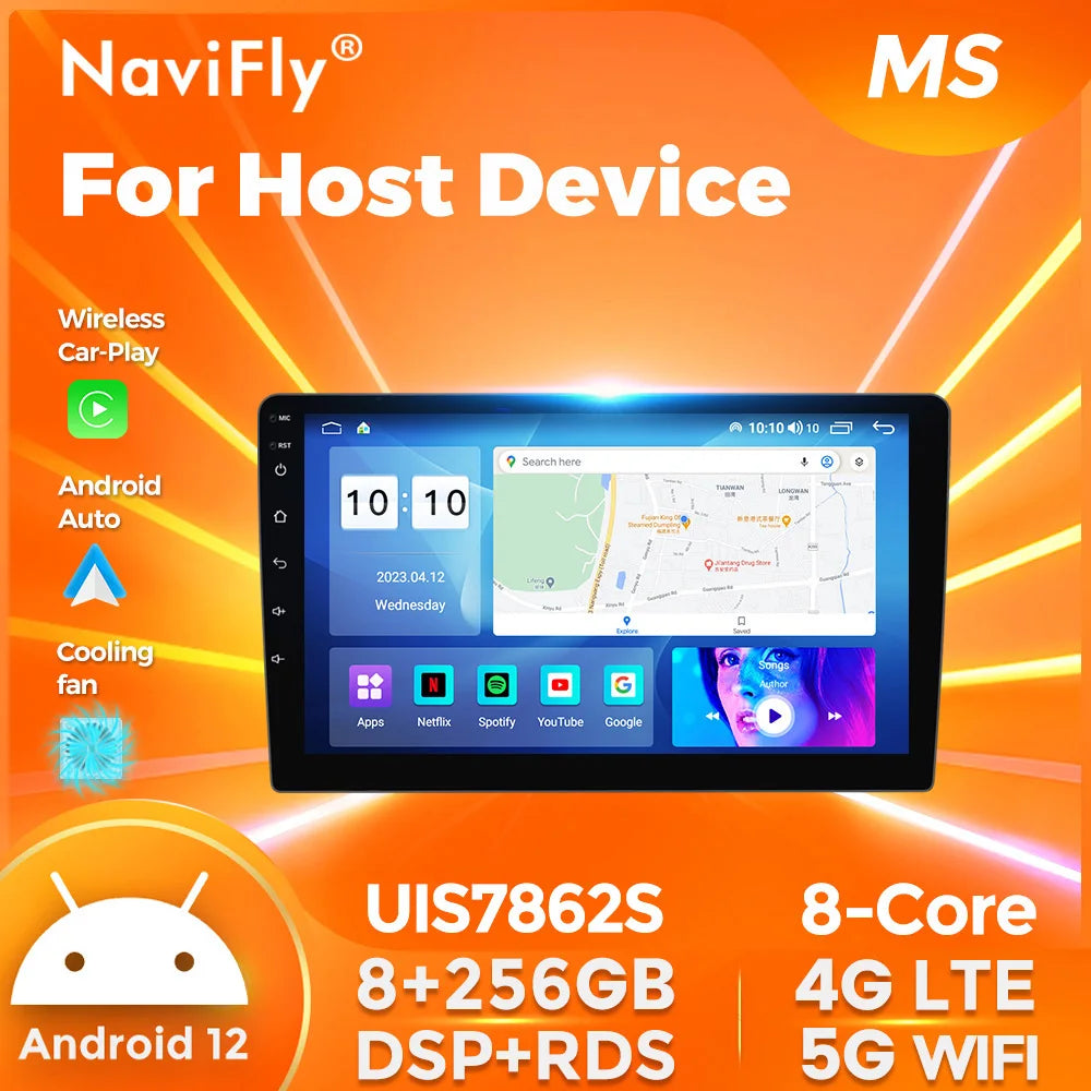 NaviFly 9 10 inch 1280*720 Car Multimedia Video Player Universal Stereo Radio GPS For Volkswagen Nissan Hyundai Kia Toyota