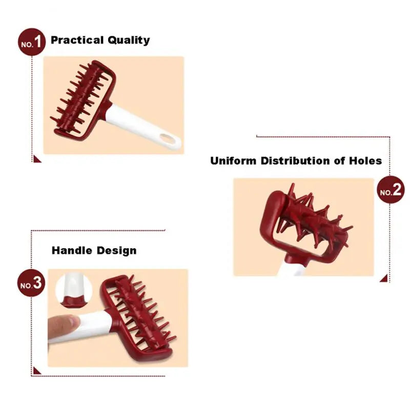 2024 Pizza Roller Pin Pizza Cookies Baking Plastic Dough Roller Pastry Pie Needle Wheels Cutter Sewing Machine Bread Hole Punch