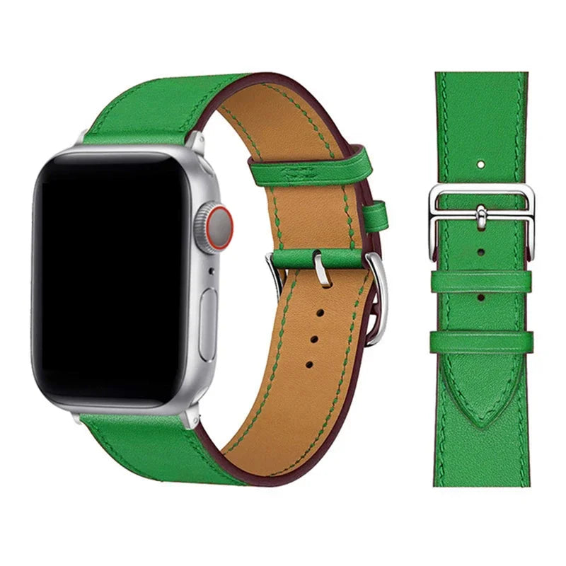 Leather Loop Band for Apple Watch Ultra 49mm 45mm 40mm Sport Strap Wristband Bracelet for IWatch Series 10 9 8 7 6 3se 42mm 46mm