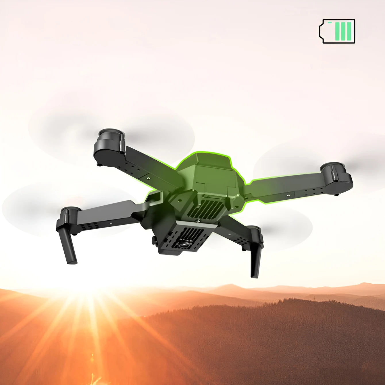 Toy drone E88 remote control small aircraft dual camera HD quadcopter can be connected to mobile APP foldable bag