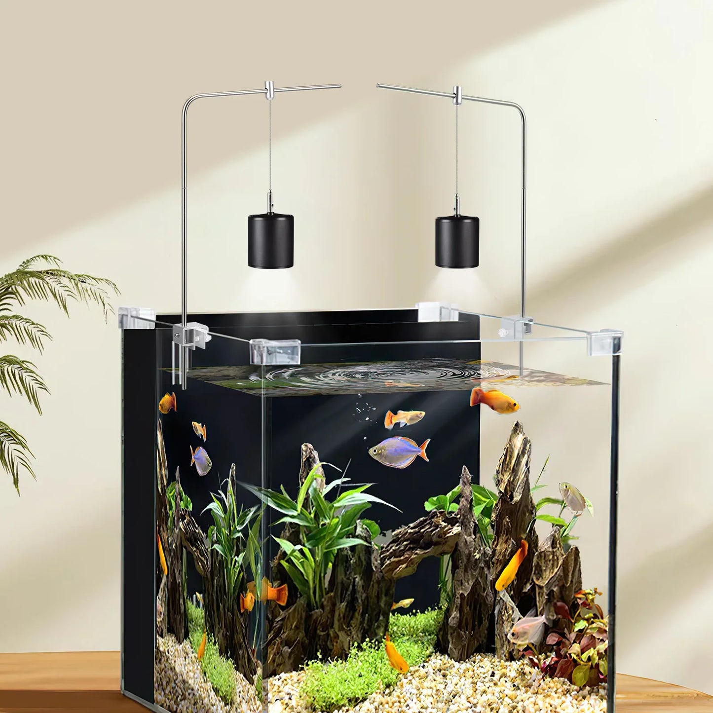 Fish Tank Light Rack Aquatic Plant Lighting Holder Fish Tank Hanging Bracket Adjustable Light Hanger Feeding Fish Tool Accessory