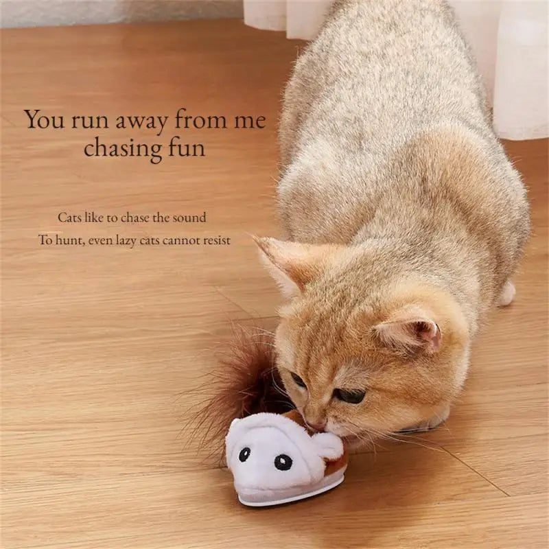 1~10PCS Smart Running Mouse Cat Toy Interactive Random Moving Electric Cat Teaser Toys Simulation Mice Kitten Self-Playing Plush