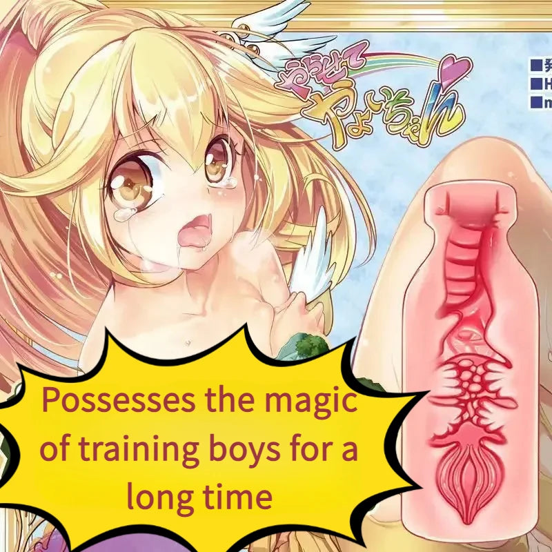 Male masturbator toys milk bottle aircraft cup sex toys vaginal silicone soft adult toys vagina oral sex pocket masturbator