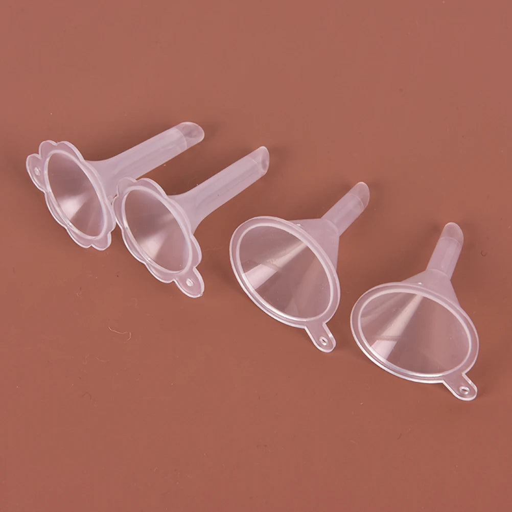 2Pcs/Lot Clear Small Funnel Plastic For Lab Diffuser Bottle Mini Liquid Oil Funnels Labs