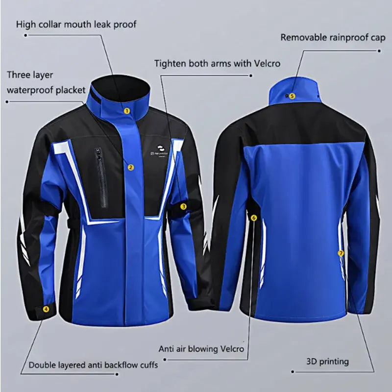 Motorcycle Raincoat Men Women Waterproof Motorcycle Rider Raincoat Suit Moto Raincoat Rain Coat Jacket Pants Biker Rain Set
