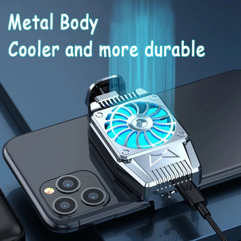 Universal Mini Mobile Phone Cooling Fan Radiator Turbo Hurricane Game Cooler Cell Phone Cool Heat Sink For IPhone/Samsung/Xiaomi