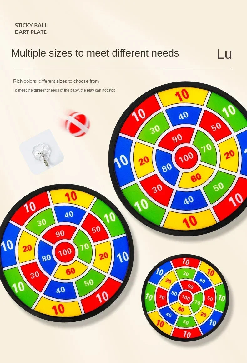 Large Hard Plate Kids Sticky Ball Toy Sticky Ball Indoor Dart Target Plate Outdoor Parent-Child Suction Cup Ball