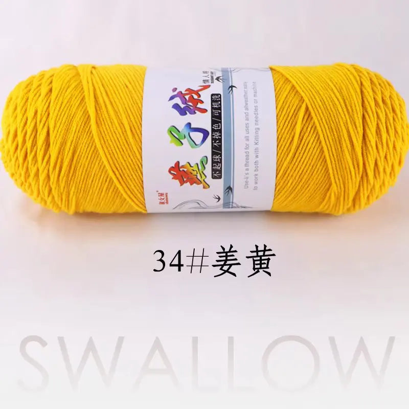 1Pc 200g Milk Cotton yarn for hand knitting Acrylic Crocheting Thread Yarn Crochet Doll sweater bag blanket slipper