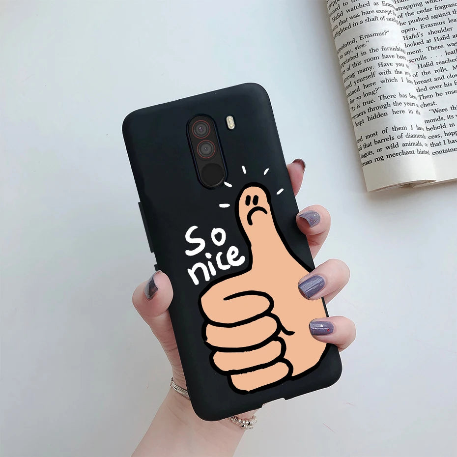 For xiaomi Pocophone F1 Case Poco F1 Cute Cat Cartoon Cover Silicone Soft TPU Phone Case For xiaomi Pocophone F1 Global F 1 Case