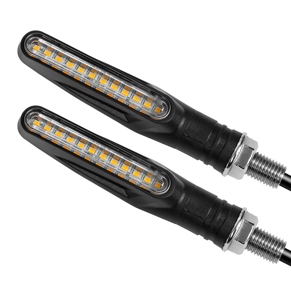 Motorcycle LED Turn Signal Light Amber Flasher LED Flowing Water Indicator Blinker Waterproof Motorcycle Lamp Accessories