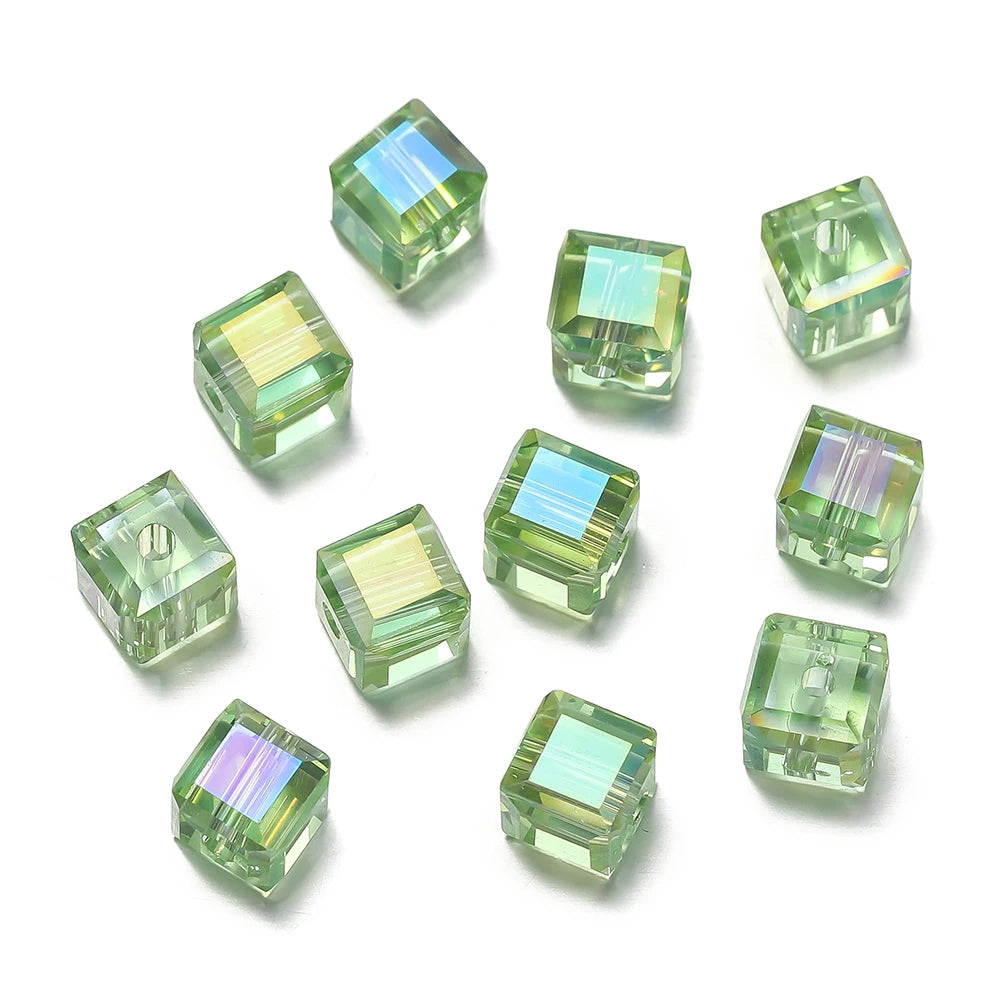 10pcs/Lot 6mm Crystal Square Bead Faceted Exquisite Beads for Jewelry Making DIY Charms Bracelet Necklace Accessories
