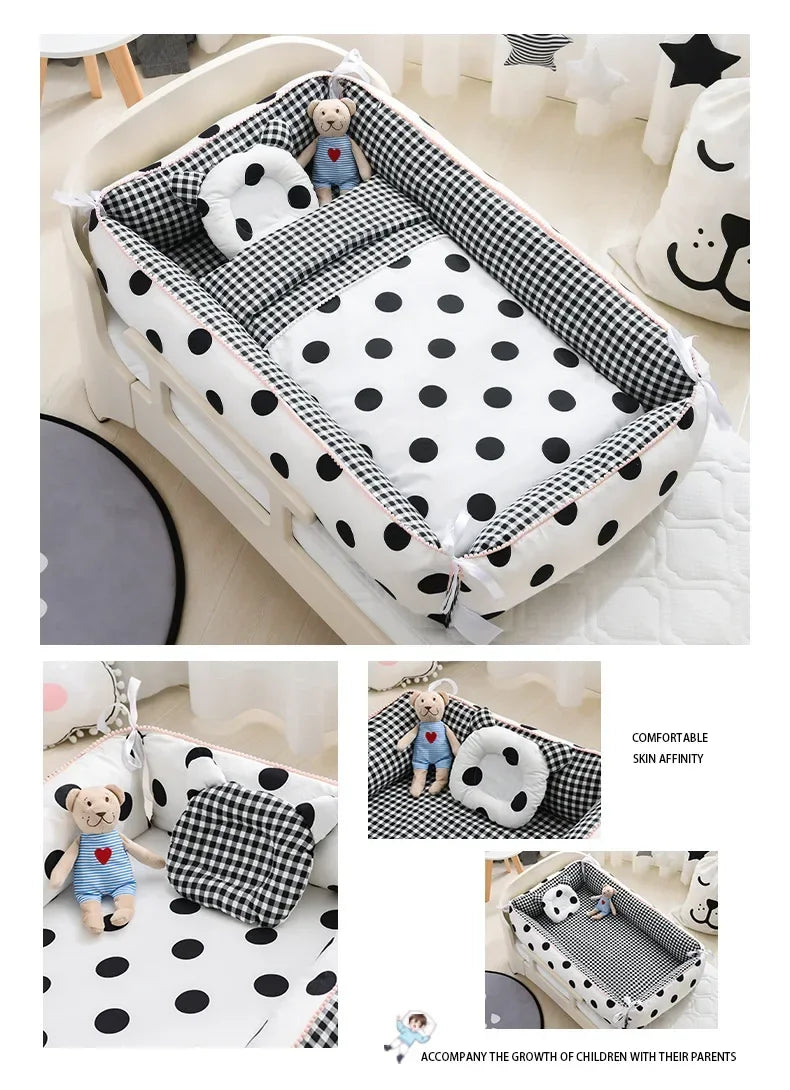 Newborn Bed Folding Baby Sleeping Nest Crib Travel Playpen Mattress Child Toddler Playpens Photography Cama Bebe with Pillow