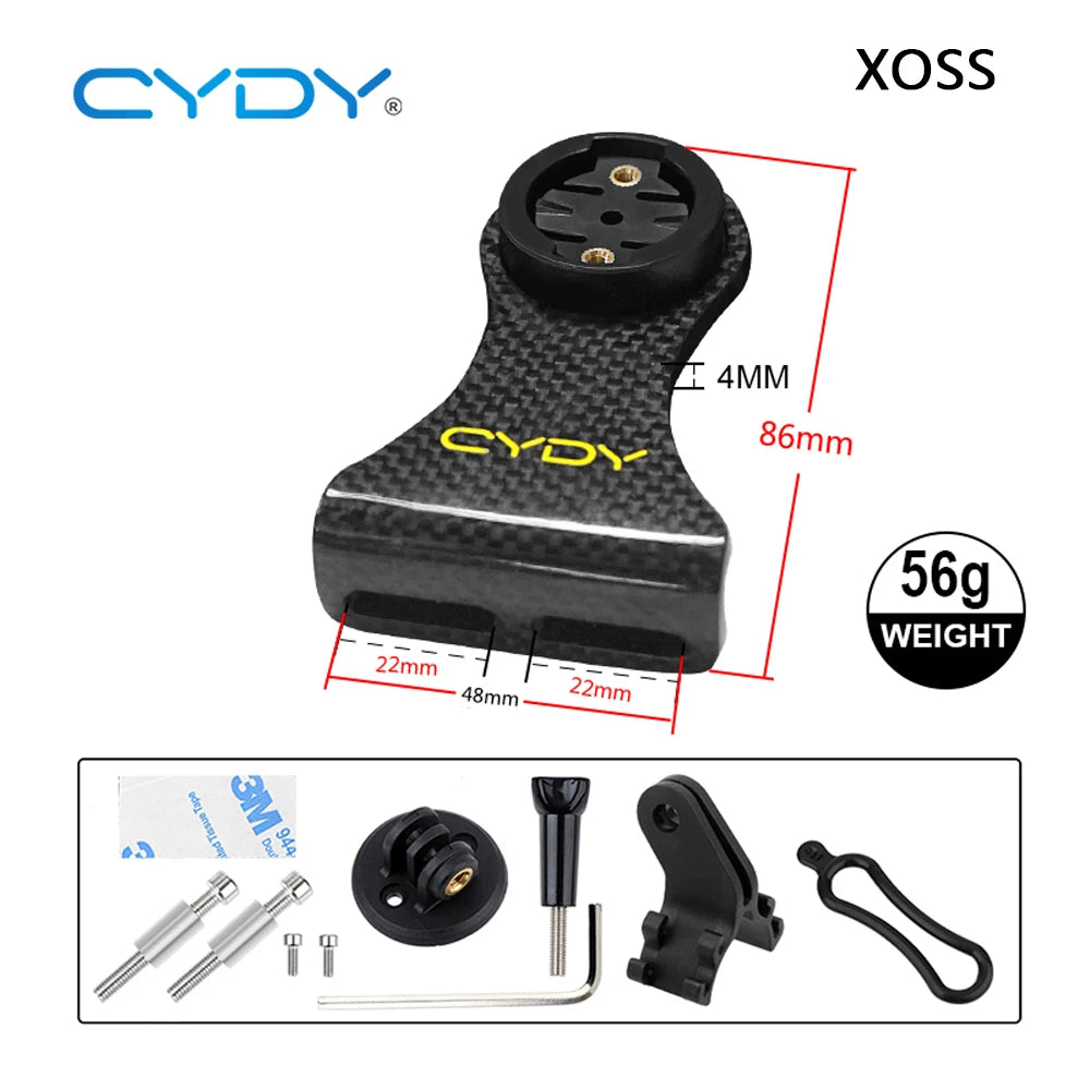 CYDY Carbon 3K Garmin Support For Bicycles Bryton Rider Whaoo Catey XOSS IGPSPORT MAGENE light holder MTB GPS Bike GOPRO Mount