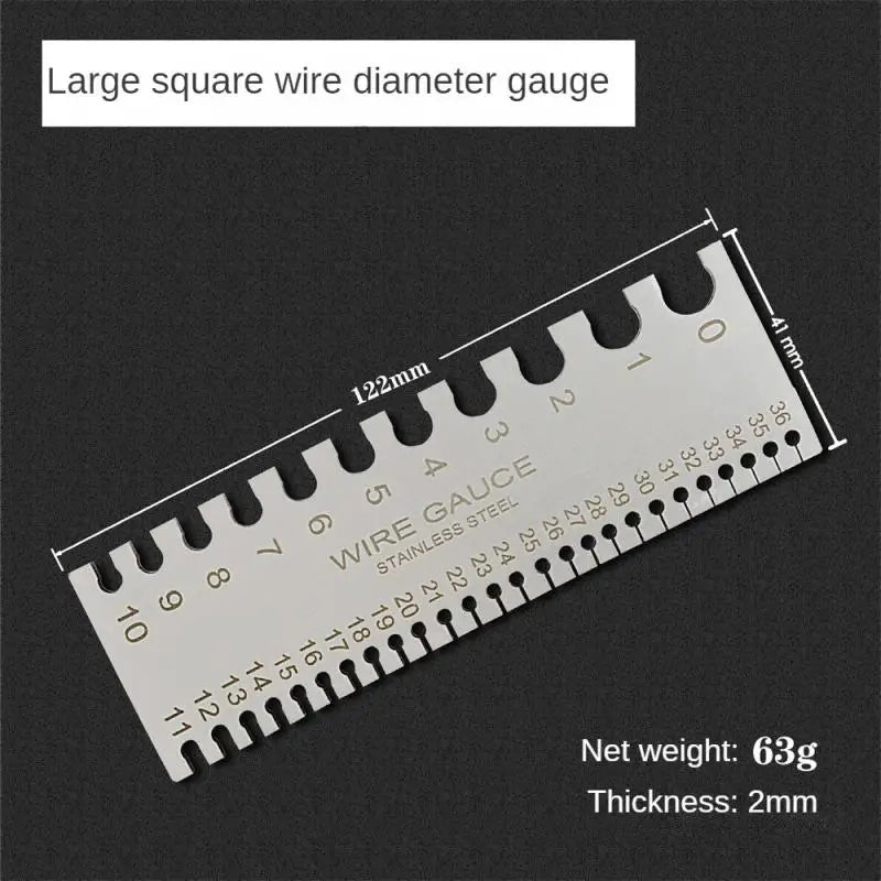 Stainless Steel American Standard Wire Diameter Gauge Measurement Of Wire Diameter And Thickness Welding Inspection Ruler Gauge