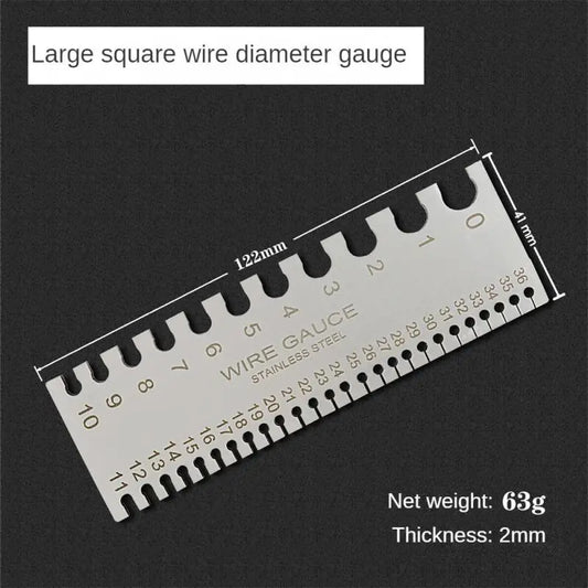 Stainless Steel American Standard Wire Diameter Gauge Measurement Of Wire Diameter And Thickness Welding Inspection Ruler Gauge